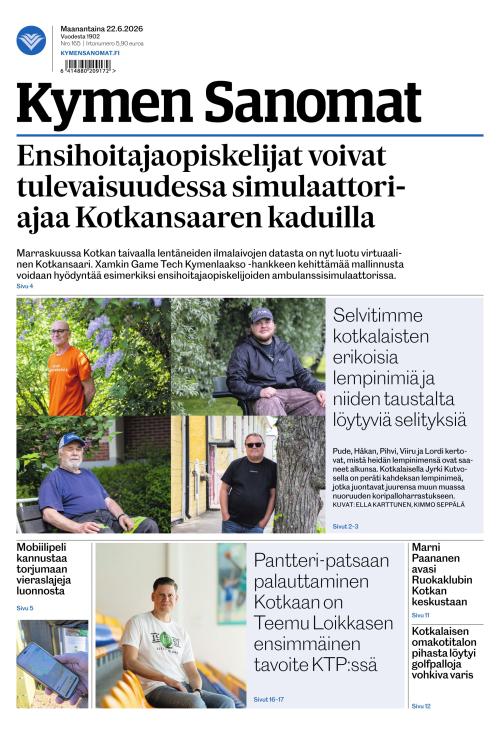 Kymen Sanomat 22.6.2026