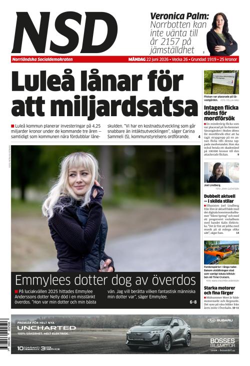 Norrländska Socialdemokraten 22.6.2026