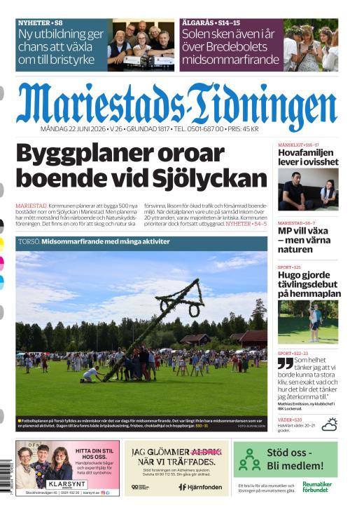 Mariestads-Tidningen 22.6.2026