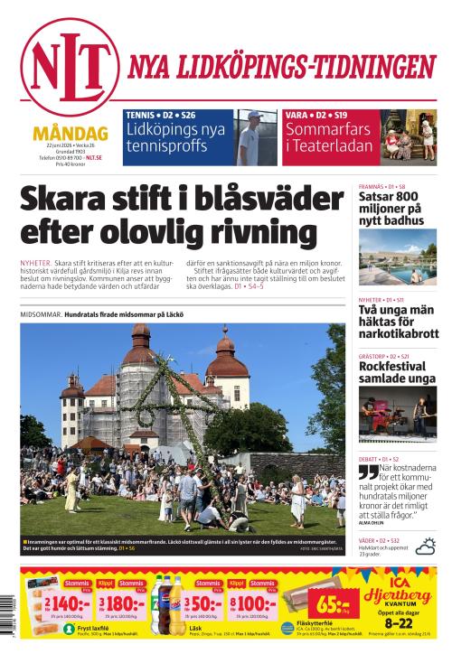 Nya Lidköpings-Tidningen 22.6.2026