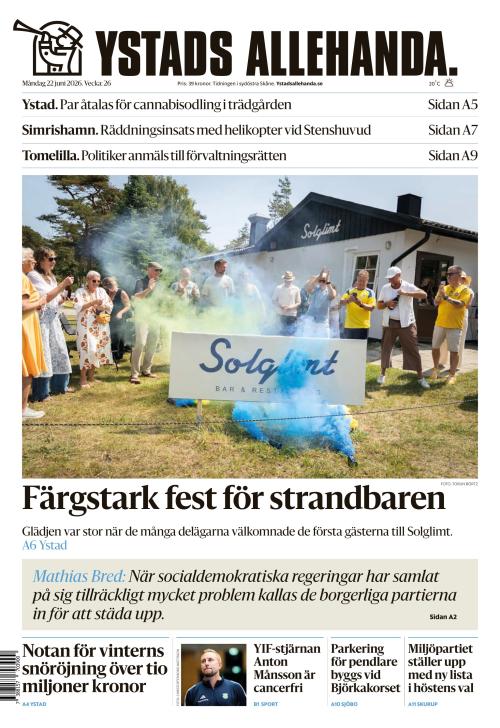 Ystads Allehanda 22.6.2026