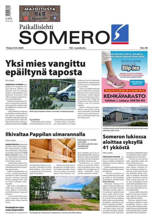Paikallislehti Somero 23.6.2026