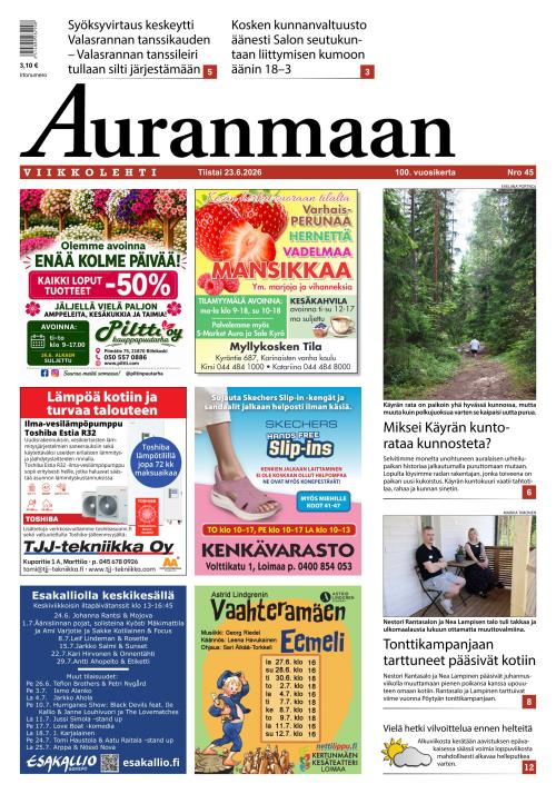 Auranmaan Viikkolehti 23.6.2026