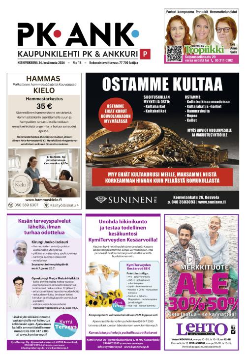 Kaupunkilehti Pohjois-Kymenlaakso 24.6.2026