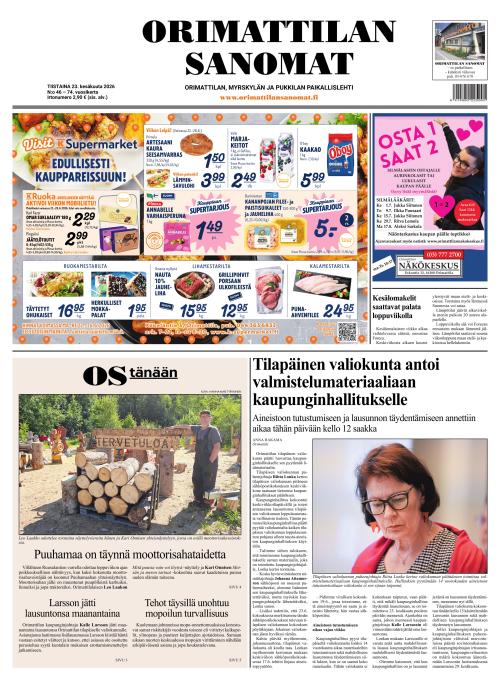 Orimattilan Sanomat 23.6.2026