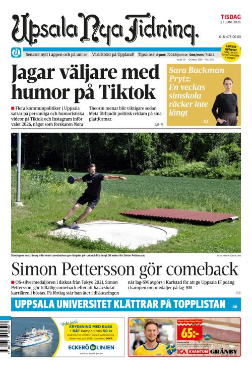 Upsala Nya Tidning 23.6.2026