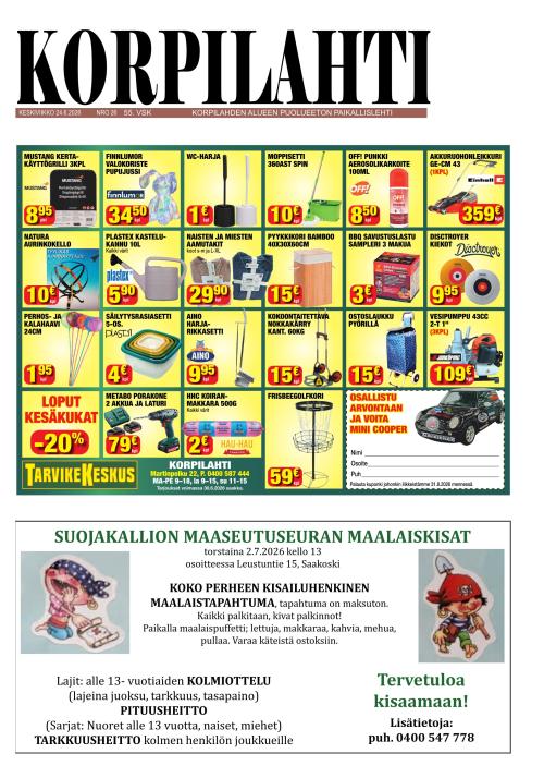 Korpilahti-lehti 24.6.2026