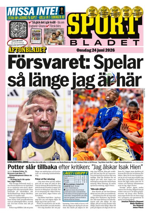 Aftonbladet Sportbladet 24.6.2026