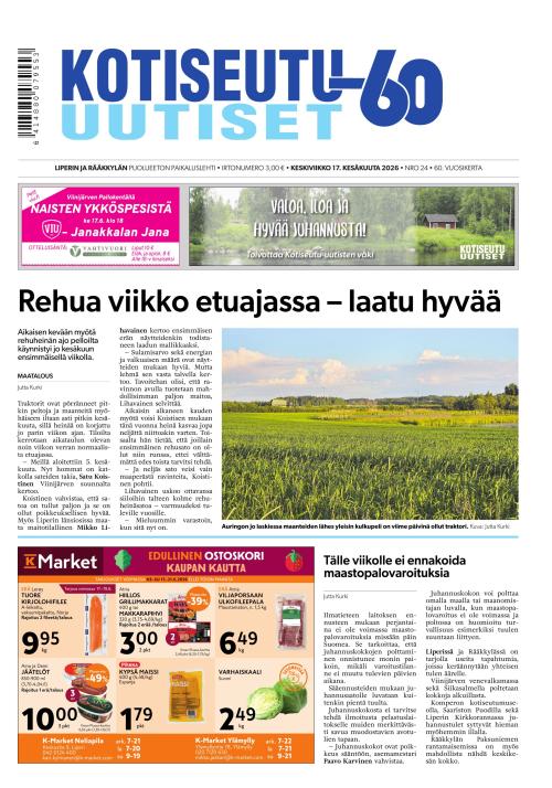 Kotiseutu-uutiset 17.6.2026