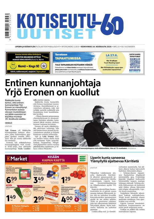 Kotiseutu-uutiset 24.6.2026