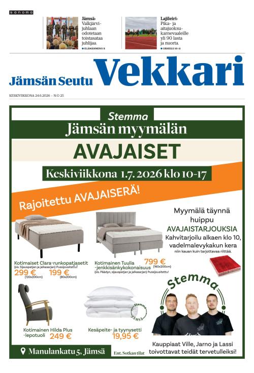 Jämsän Seutu ja Vekkari 24.6.2026