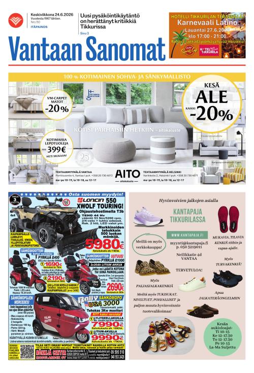 Vantaan Sanomat (Itä) 24.6.2026
