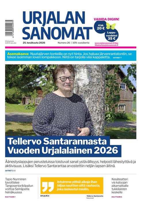 Urjalan Sanomat 25.6.2026