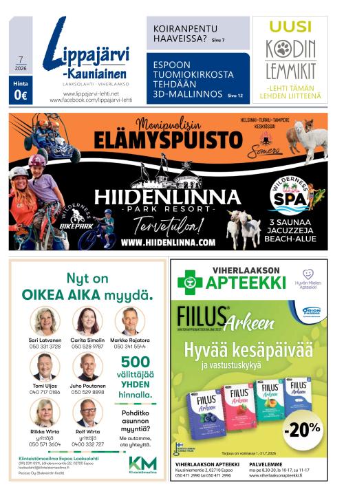 Lippajärvi-Kauniainen-lehti 25.6.2026