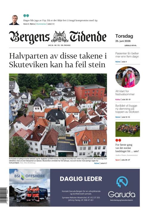 Bergens Tidende 25.6.2026