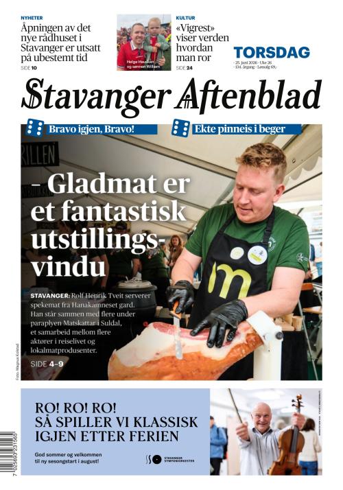 Stavanger Aftenblad 25.6.2026