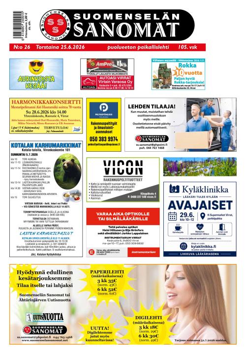 Suomenselän Sanomat 25.6.2026