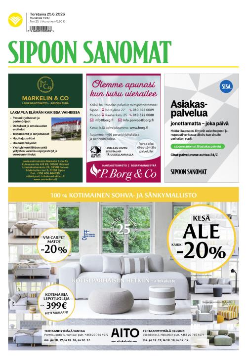 Sipoon Sanomat 25.6.2026