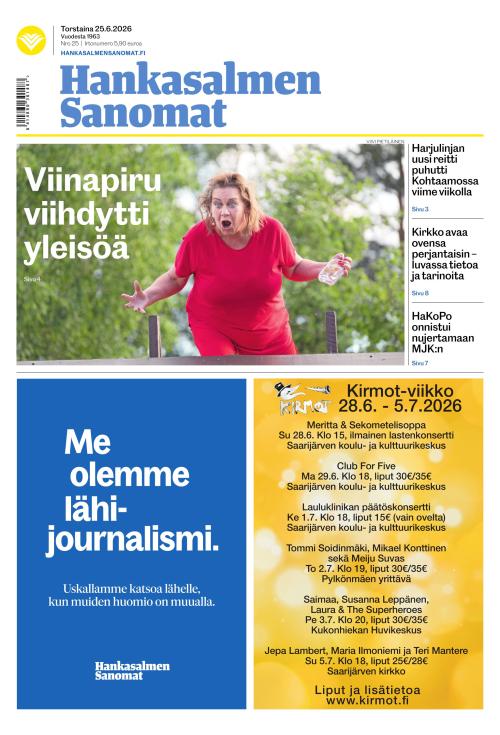 Hankasalmen Sanomat 25.6.2026