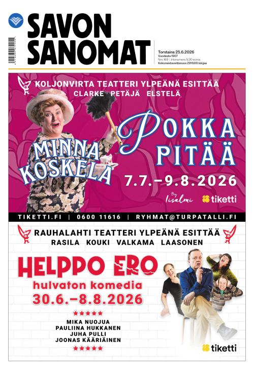 Savon Sanomat 25.6.2026