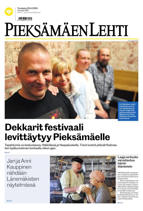 Pieksämäen lehti 25.6.2026