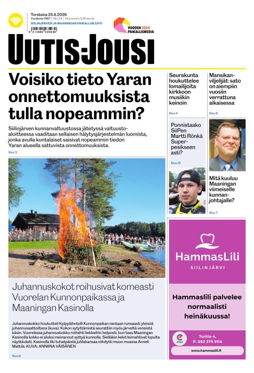 Uutis-Jousi 25.6.2026