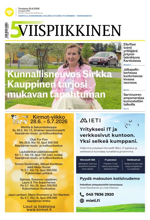 Viispiikkinen 25.6.2026