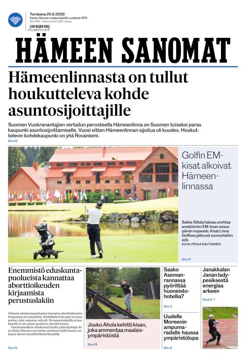 Hämeen Sanomat 25.6.2026