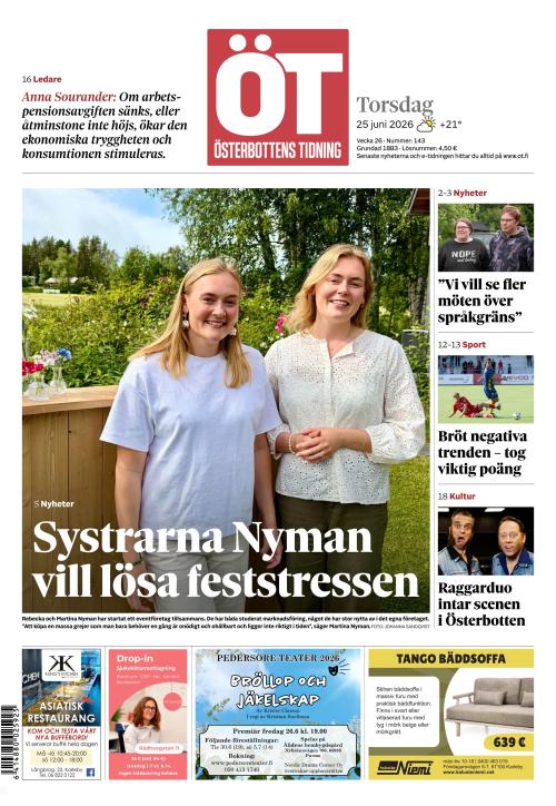 Österbottens Tidning 25.6.2026