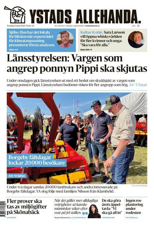 Ystads Allehanda 25.6.2026