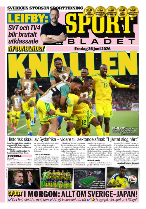 Aftonbladet Sportbladet 26.6.2026