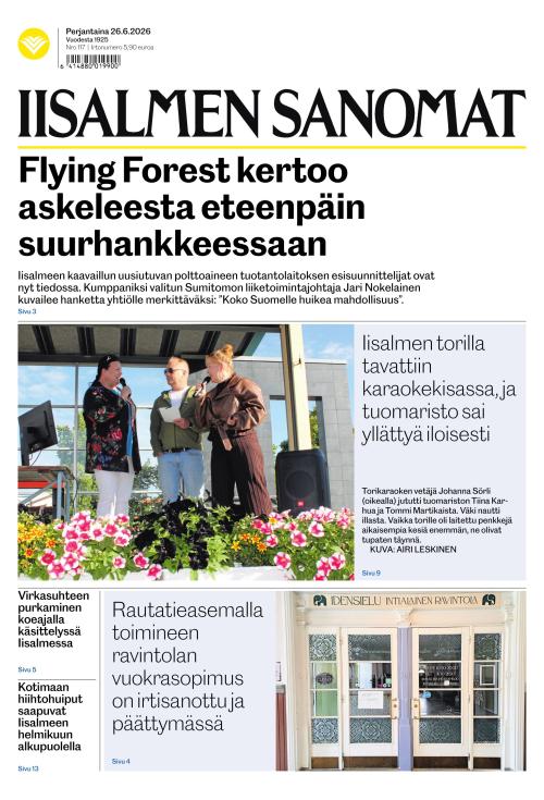 Iisalmen Sanomat 26.6.2026