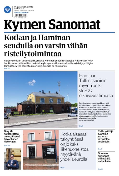 Kymen Sanomat 26.6.2026