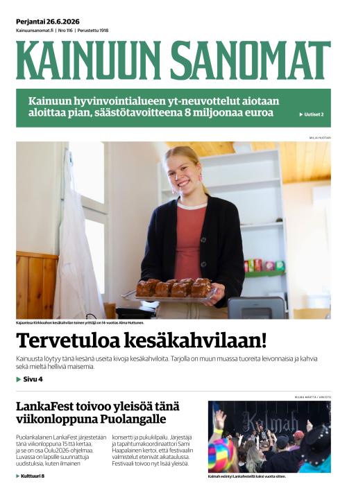 Kainuun Sanomat 26.6.2026