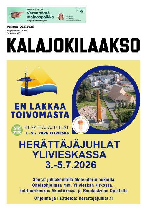 Kalajokilaakso ja Kalajaska 26.6.2026