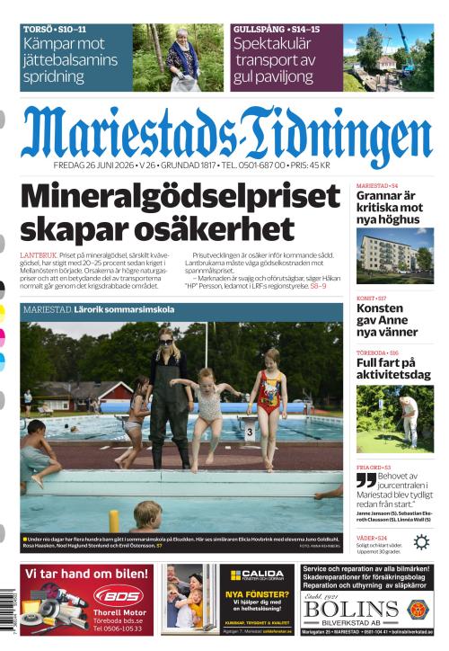 Mariestads-Tidningen 26.6.2026