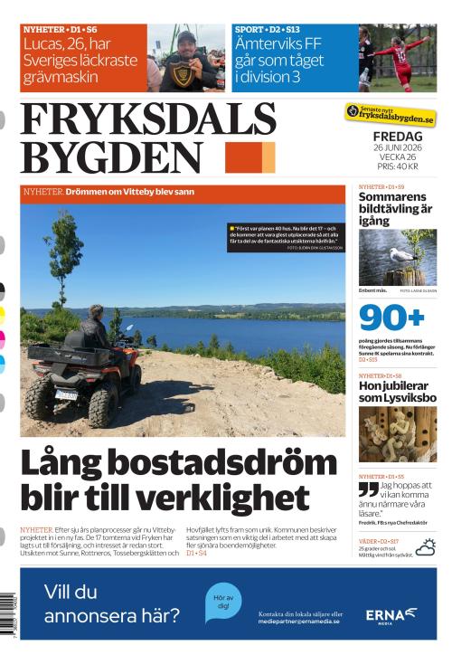 Fryksdals-Bygden 26.6.2026