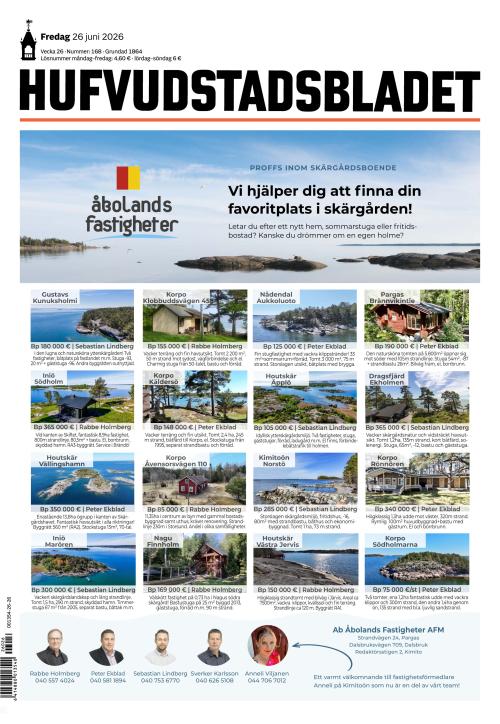 Hufvudstadsbladet 26.6.2026