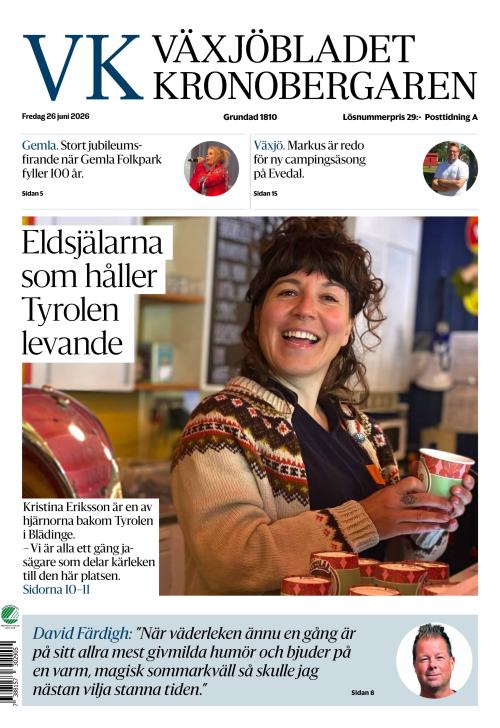 Växjöbladet Kronobergaren 26.6.2026