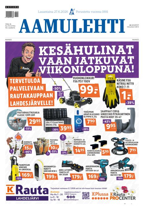 Aamulehti 27.6.2026