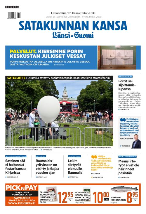 Satakunnan Kansa Länsi-Suomi 27.6.2026