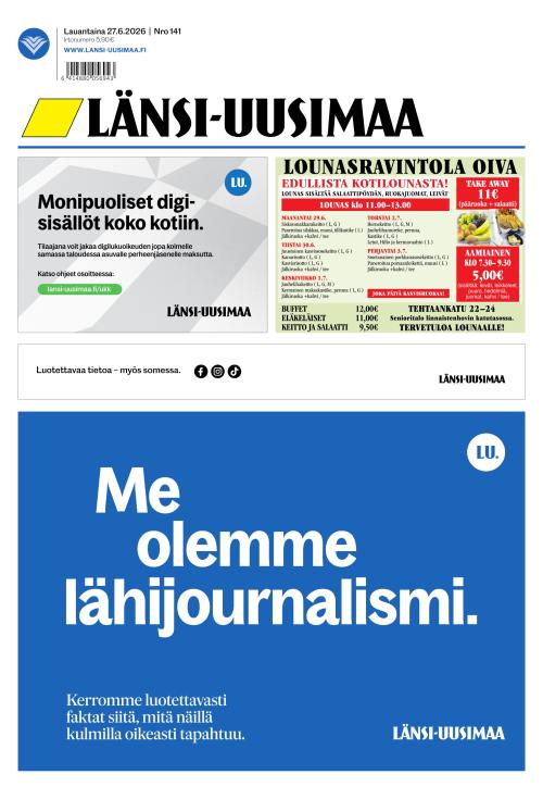 Länsi-Uusimaa 27.6.2026