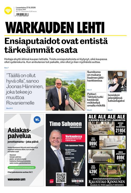 Warkauden Lehti 27.6.2026