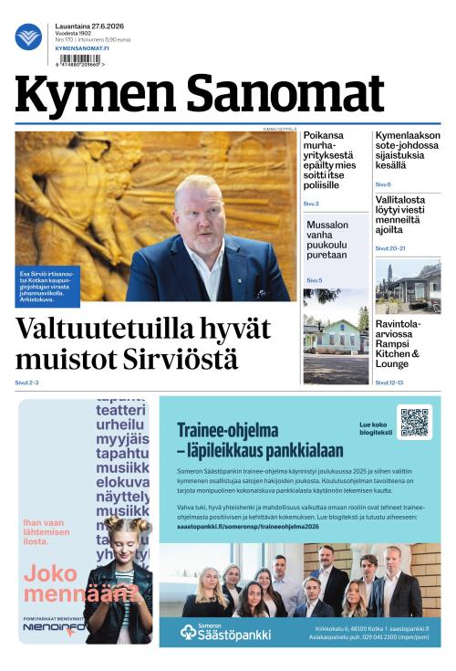 Kymen Sanomat 27.6.2026