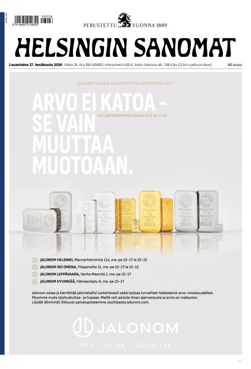 Helsingin Sanomat 27.6.2026