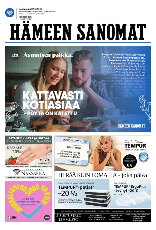 Hämeen Sanomat 27.6.2026
