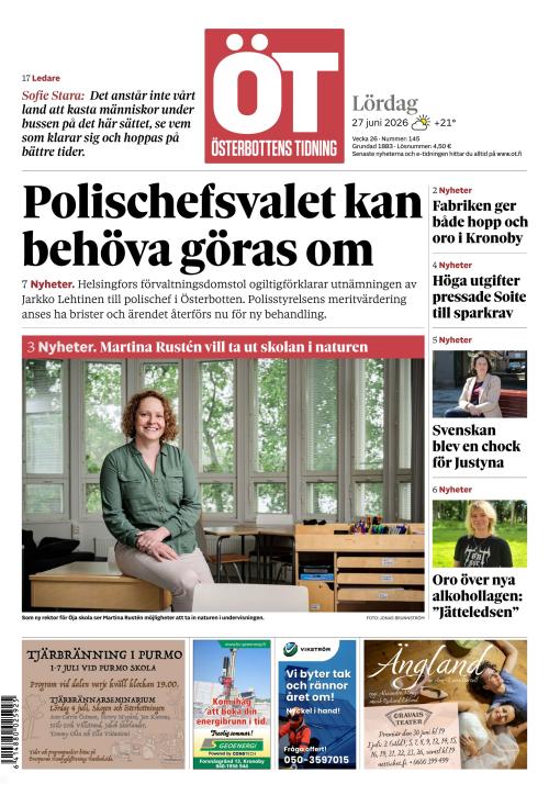 Österbottens Tidning 27.6.2026