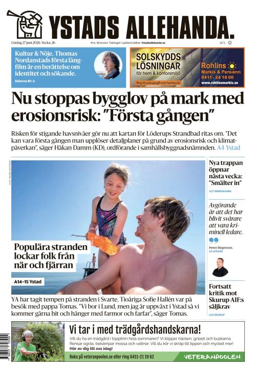 Ystads Allehanda 27.6.2026