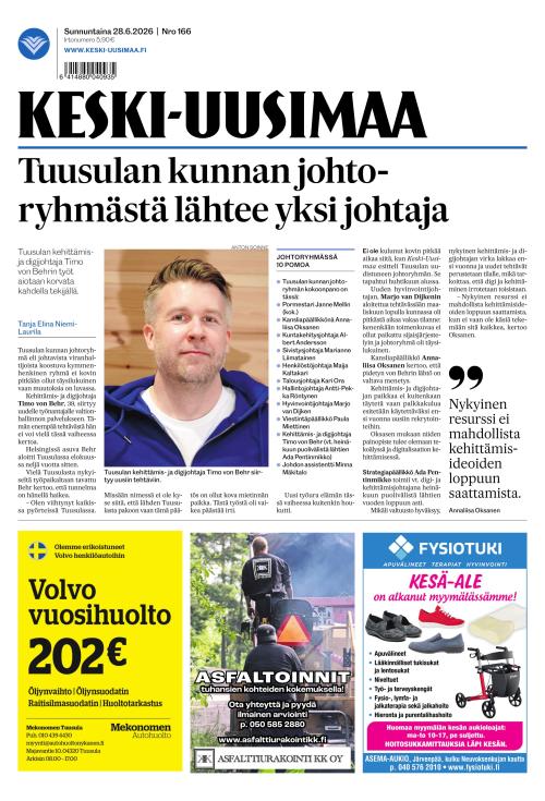 Keski-Uusimaa 28.6.2026