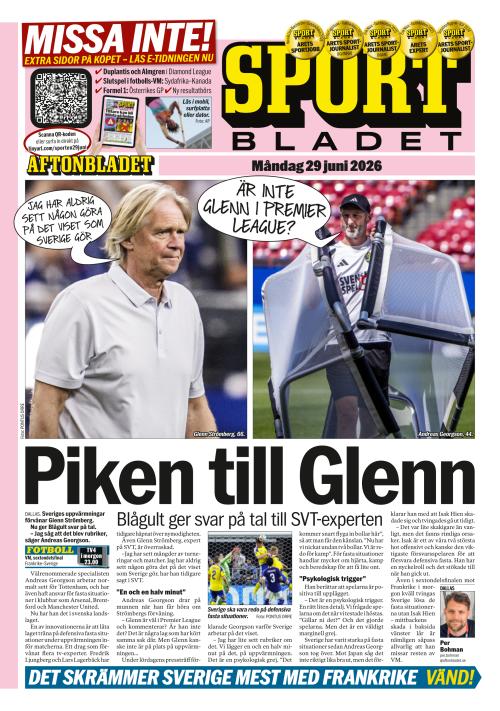 Aftonbladet Sportbladet 29.6.2026